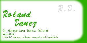 roland dancz business card